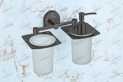 Tumbler Holder With Liquid Soap Dispenser