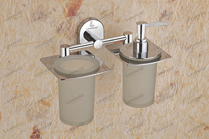 Tumbler Holder With Liquid Soap Dispenser
