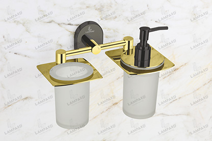 Tumbler Holder With Liquid Soap Dispenser