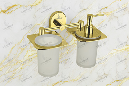 Tumbler Holder With Liquid Soap Dispenser