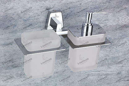 Tumbler Holder With Liquid Soap Dispenser