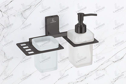 Tumbler Holder With Liquid Soap Dispenser