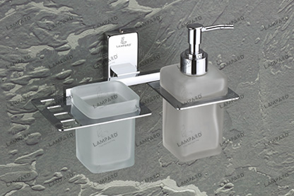 Tumbler Holder With Liquid Soap Dispenser
