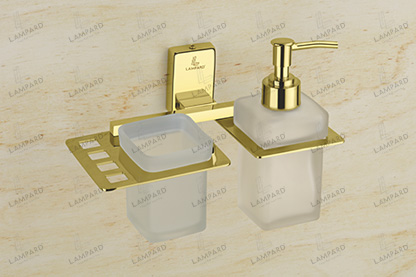 Tumbler Holder With Liquid Soap Dispenser