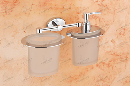 Tumbler Holder With Liquid Soap Dispenser
